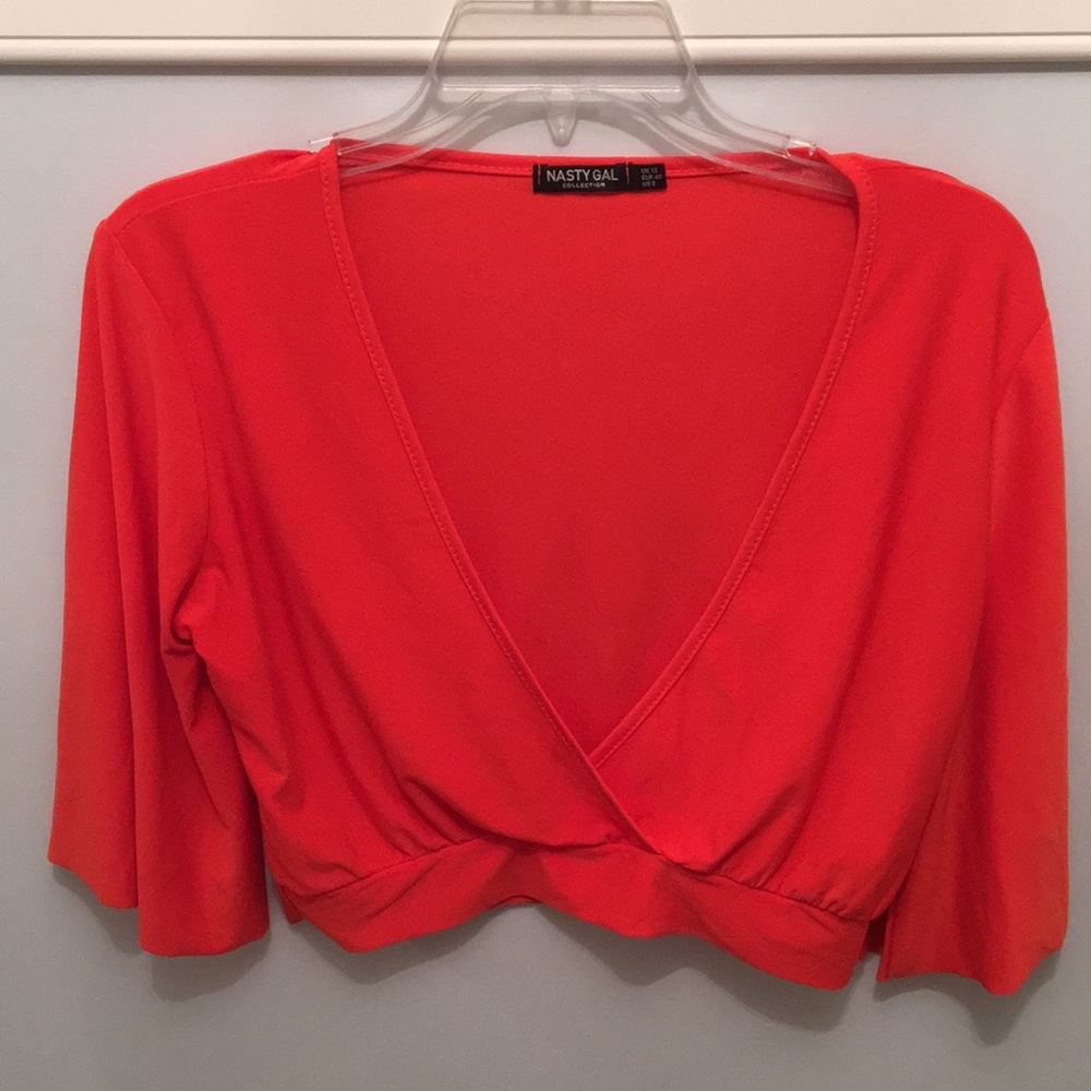 Nasty gal v neck crop top